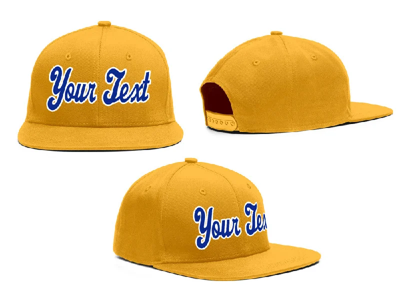 Classic Baseball Cap-Custom Yellow Royal-White Casual Sport Baseball Cap