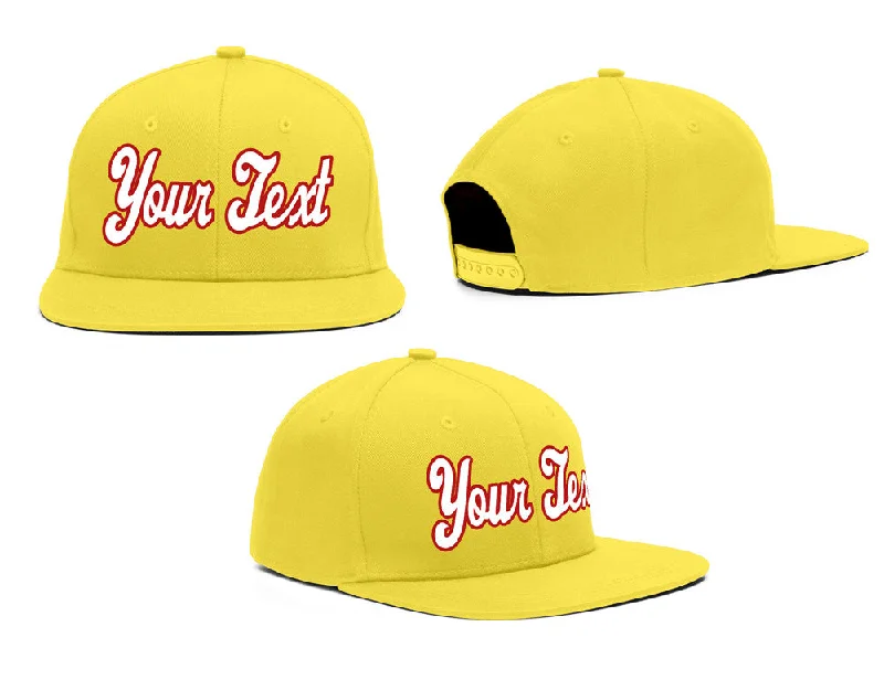 Urban Style Baseball Cap-Custom Yellow Red-White Casual Sport Baseball Cap