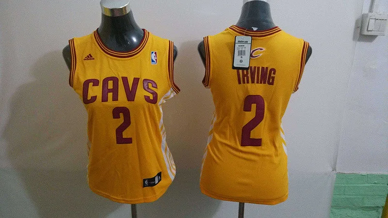 College Basketball Jersey-Cavaliers 2 Irving Yellow Women Basketball Jersey