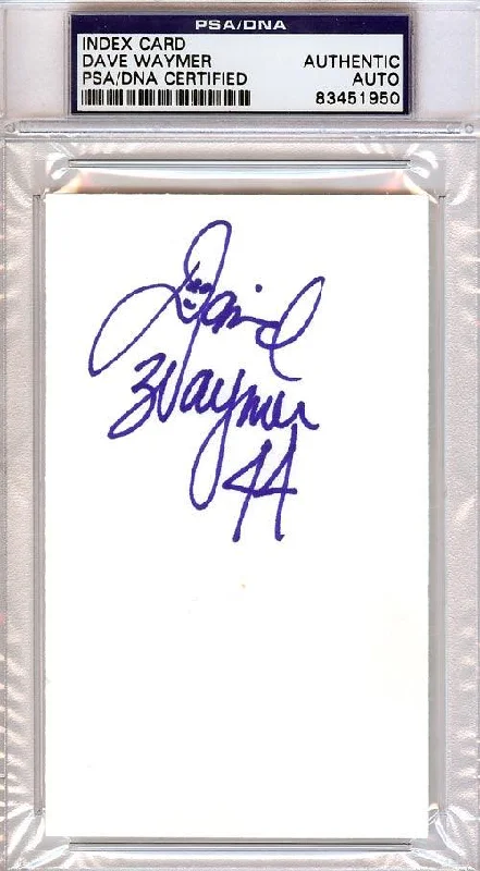 Faceguard Football Helmet-Dave Waymer Autographed 3x5 Index Card New Orleans Saints PSA/DNA #83451950