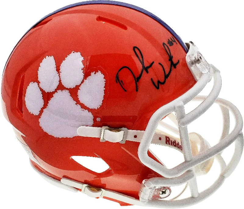 UV Protection Football Helmet-Deshaun Watson Autographed Clemson Tigers Orange Speed Mini Helmet Beckett BAS Stock #113704