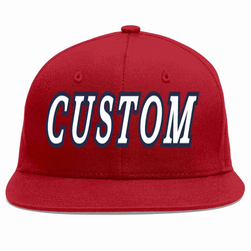 Cooling Baseball Cap-Custom Red White-Navy Casual Sport Baseball Cap