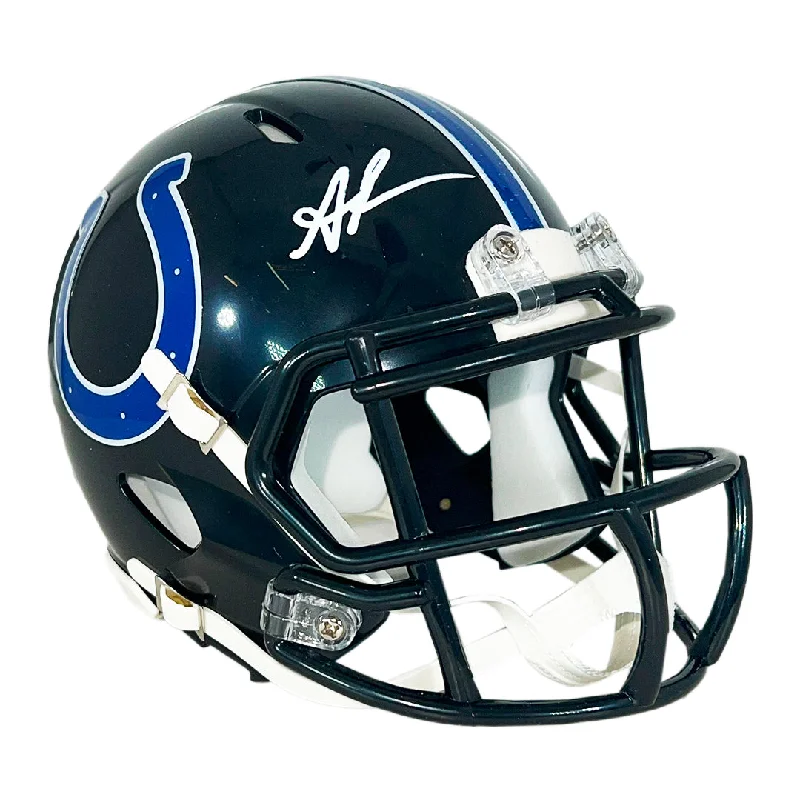 Training Football Helmet-Anthony Richardson Signed Indianapolis Colts Alt 2023 Speed Mini Football Helmet (JSA)