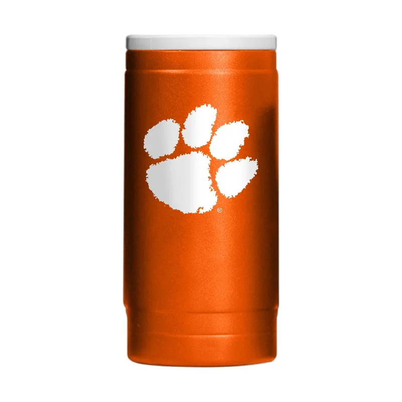 Latte Team Mug-Clemson Flipside Powder Coat Slim Can Coolie