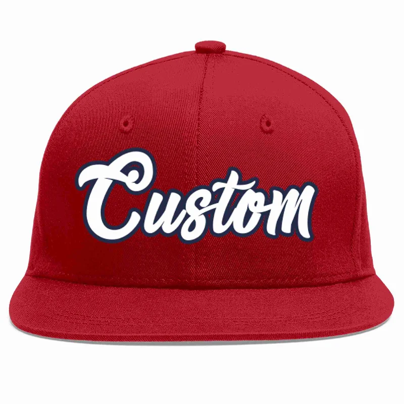 Fishing Baseball Cap-Custom Red White-Navy Casual Sport Baseball Cap