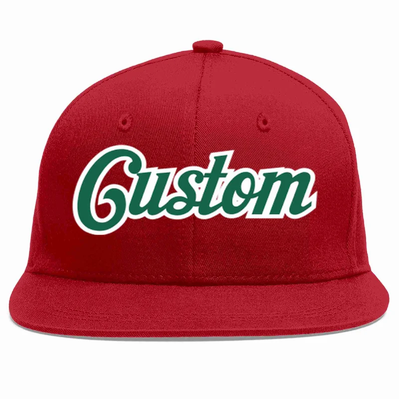 Minimalist Baseball Cap-Custom Red Kelly Green-White Casual Sport Baseball Cap