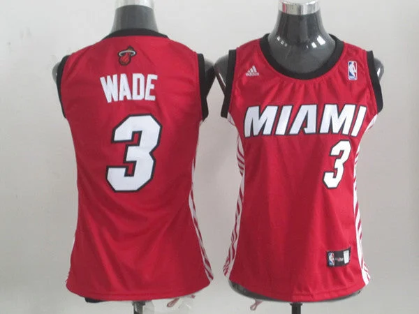 Lightweight Basketball Jersey-Heat 3 WADE Red Women Basketball Jersey