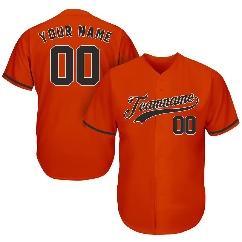 Maroon Baseball Jersey-Customize Jersey Baseball - Best Gift For Baseball Fan - Orange Black - Baseball Gifts For Father's Day