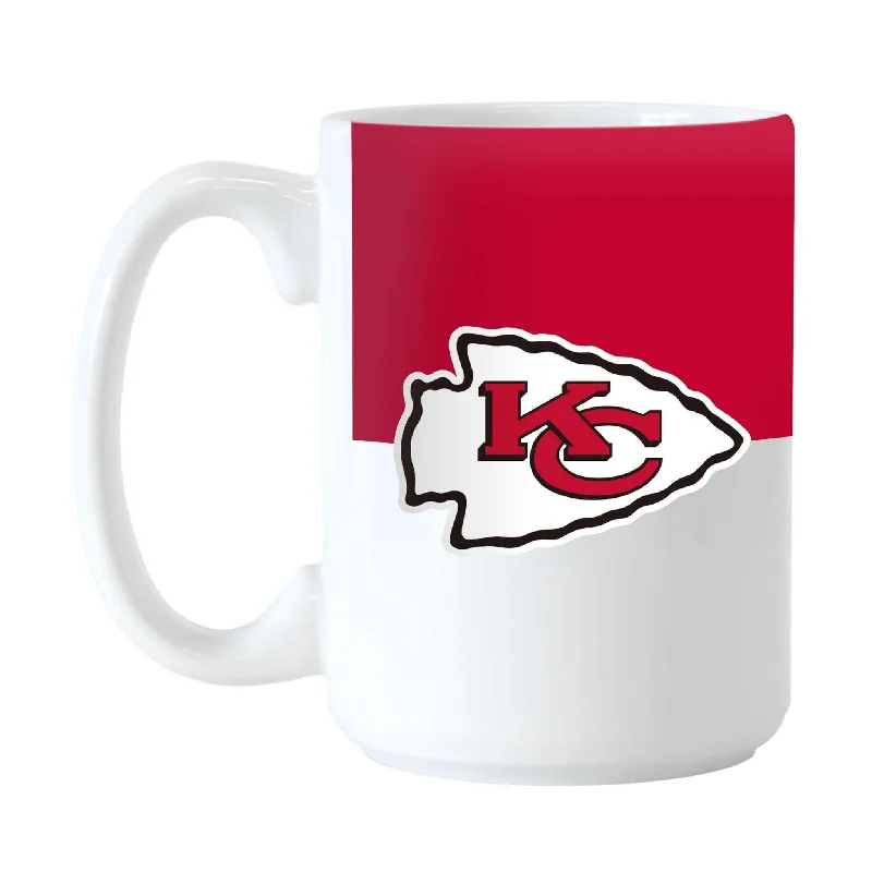 Color Changing Team Mug-Kansas City Chiefs 15oz Colorblock Sublimated Mug