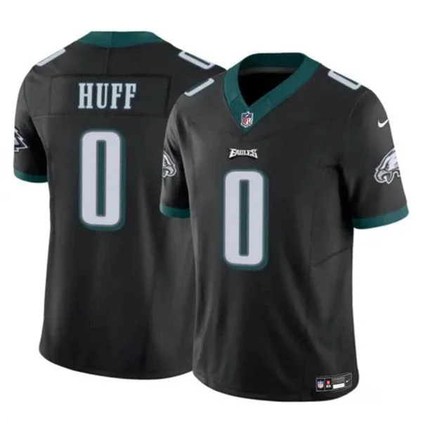 Blue Soccer Jersey-Men's Philadelphia Eagles #0 Bryce Huff Black 2024 F.U.S.E. Untouchable Limited Football Stitched Jersey