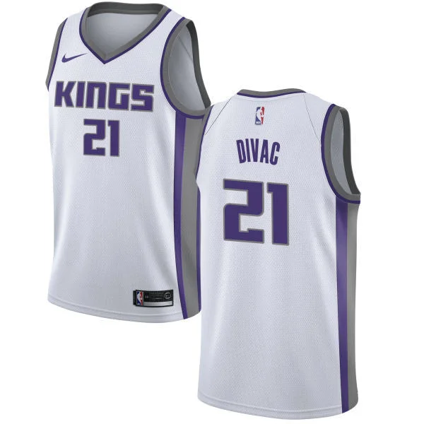 Two-Tone Basketball Jersey-Kings 21 Vlade Divac White Women Association Edition Swingman Basketball Jersey