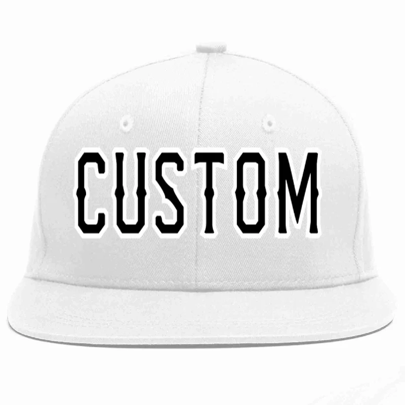 Anime Baseball Cap-Custom White Black-White Casual Sport Baseball Cap