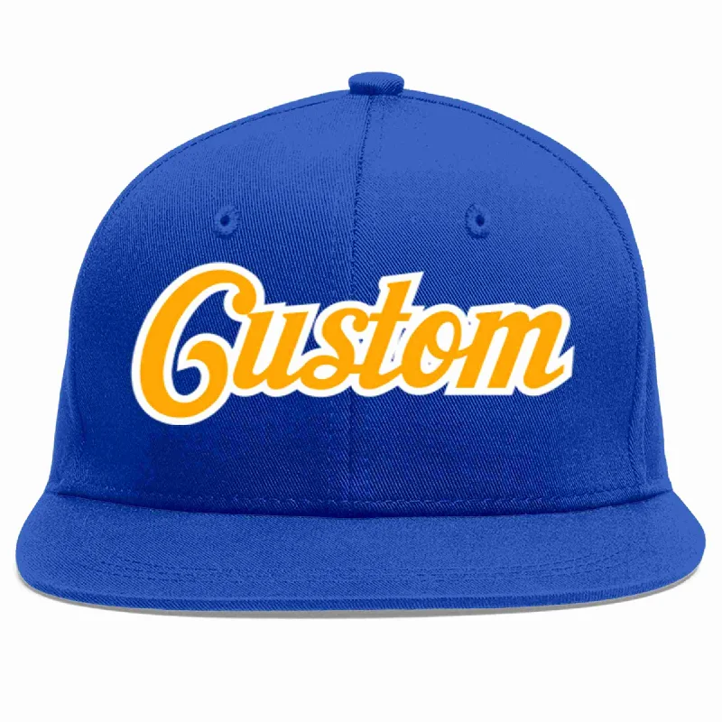 UV Protection Baseball Cap-Custom Royal Yellow-White Casual Sport Baseball Cap