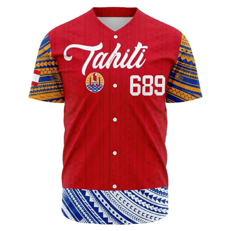 Softball Baseball Jersey-Tahiti French Polynesian Baseball Jersey