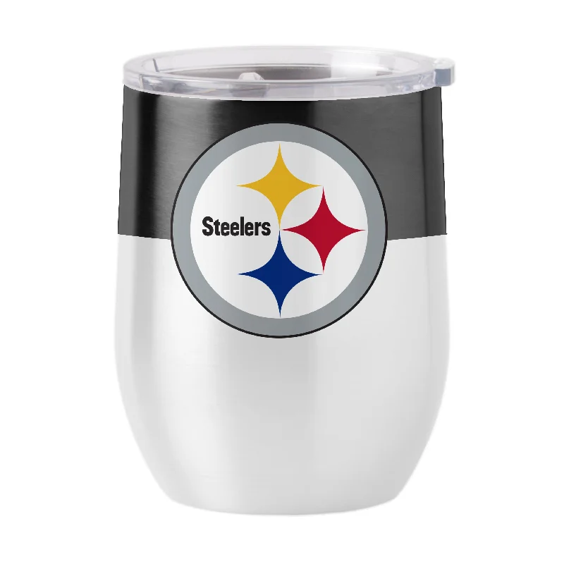 Gift Team Mug-Pittsburgh Steelers Colorblock 16oz Stainless Curved Beverage