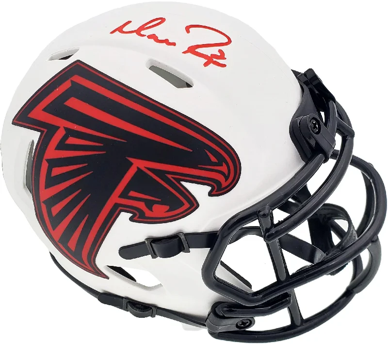 Neon Football Helmet-Matt Ryan Autographed Atlanta Falcons Lunar Eclipse White Speed Mini Helmet Beckett BAS QR Stock #194404