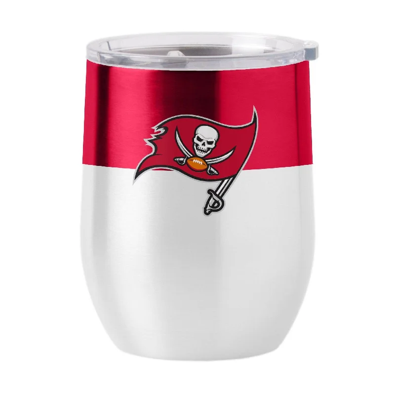 Holiday Team Mug-Tampa Bay Buccaneers 16oz Colorblock Stainless Curved Beverage