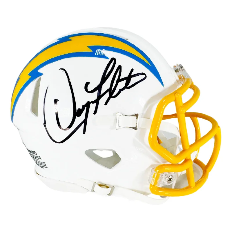 Tournament Football Helmet-Doug Flutie Signed Los Angeles Chargers Speed Mini Football Helmet (Beckett)