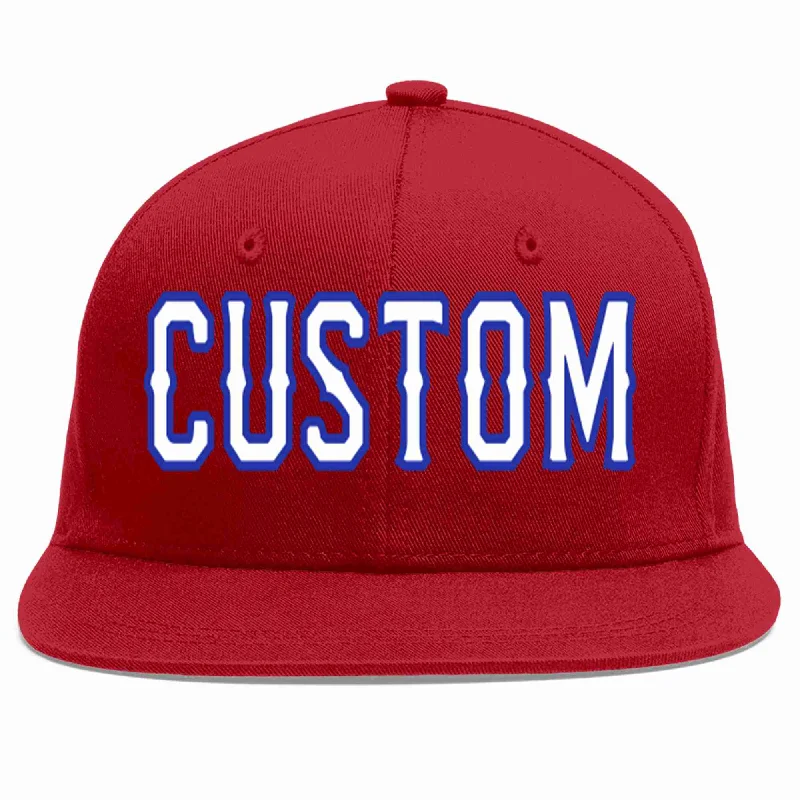 Low Profile Baseball Cap-Custom Red White-Royal Casual Sport Baseball Cap