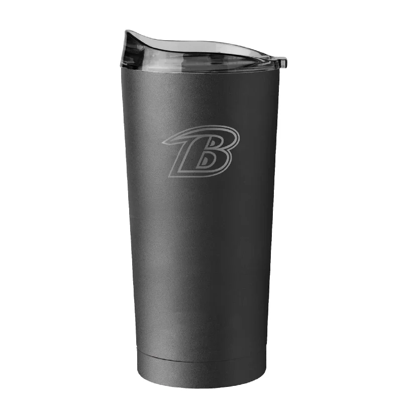 Minimalist Team Mug-Baltimore Ravens 20oz Etch Black Powder Coat Tumbler