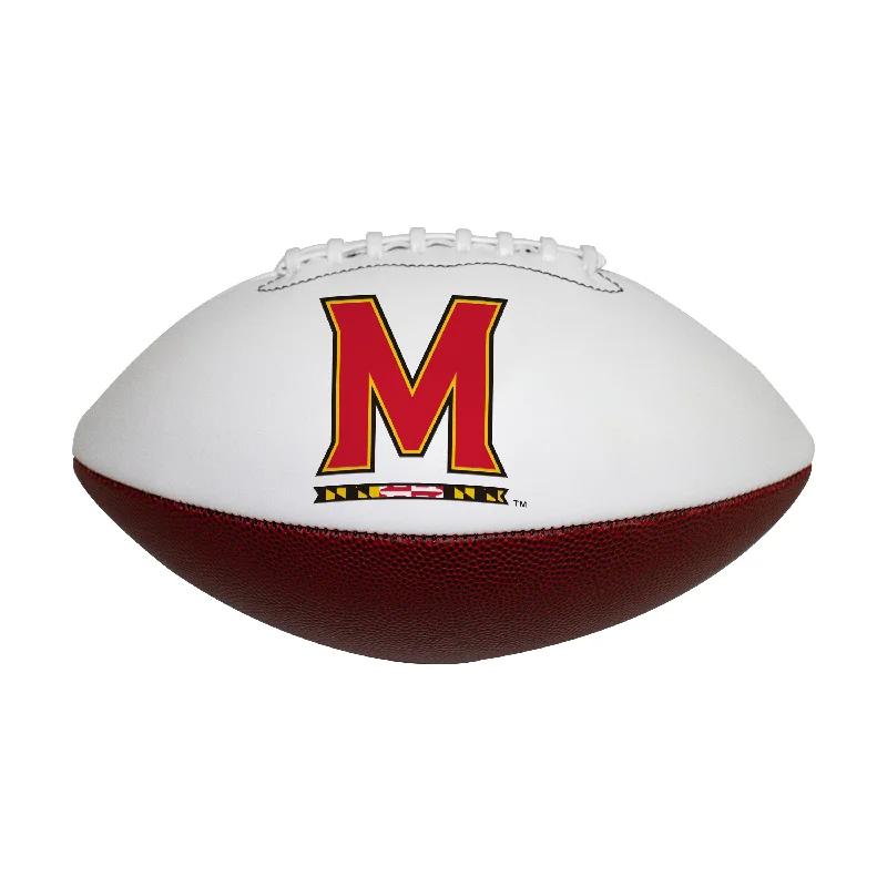 Synthetic Leather Rugby Ball-Maryland Official-Size Autograph Football