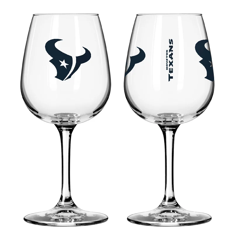 Logo Team Mug-Houston Texans 12oz Gameday Stemmed Wine Glass