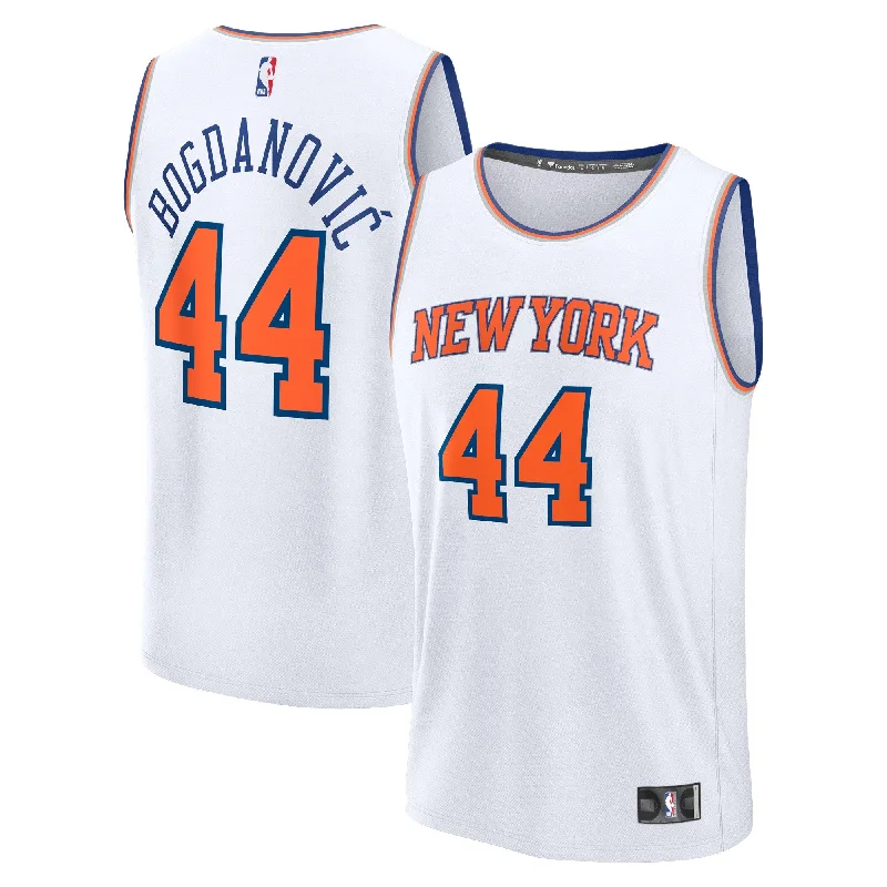 Lightweight Basketball Jersey-Bojan Bogdanovic New York Knicks Branded Youth Fast Break Player Basketball Jersey - Association Edition - White