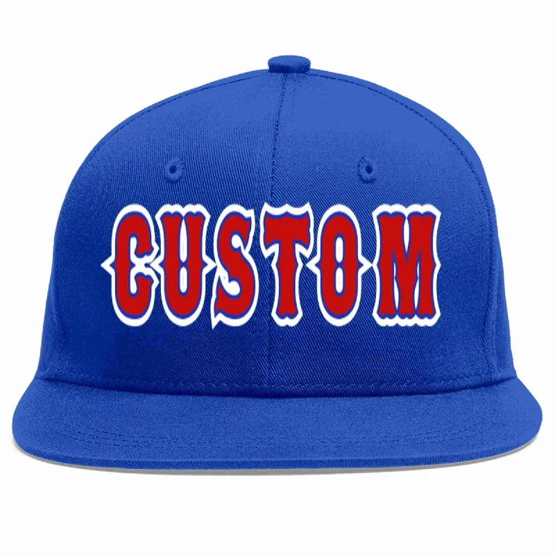 Patchwork Baseball Cap-Custom Royal Red-Royal Casual Sport Baseball Cap