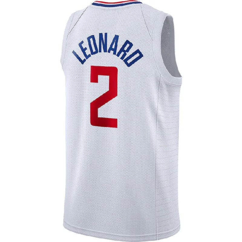 V-Neck Basketball Jersey-LA.Clippers #2 Kawhi Leonard 2019-2020 Swingman Jersey Association Edition White Stitched American Basketball Jersey