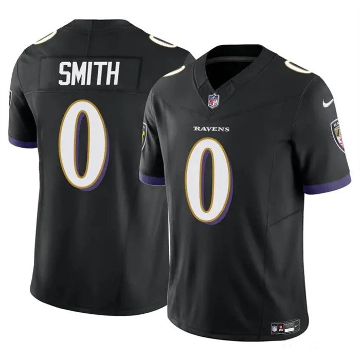 College Soccer Jersey-Men's Baltimore Ravens #0 Roquan Smith Black 2023 F.U.S.E. Limited Football Stitched Jersey