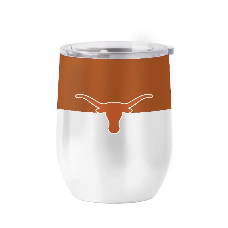 Tall Team Mug-Texas 16oz Colorblock Stainless Curved Beverage