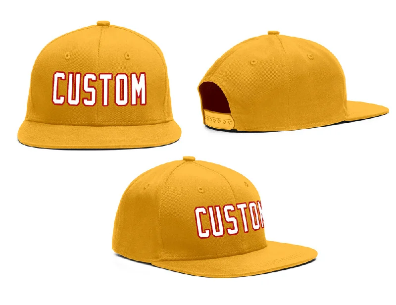 Warm Lined Baseball Cap-Custom Yellow White-Red Outdoor Sport Baseball Cap