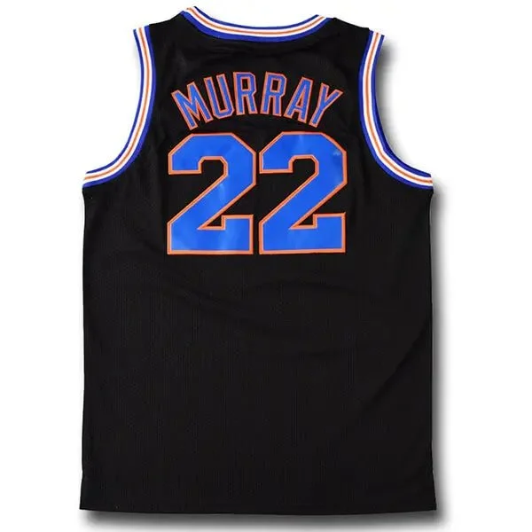 Glossy Basketball Jersey-Bill Murray Space Jam Jersey Black - Tune Squad Gear