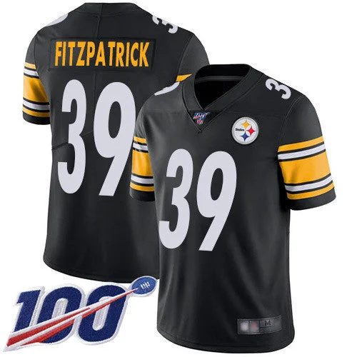 Purple Soccer Jersey-Steelers #39 Minkah Fitzpatrick Black Team Color Men's Stitched Football 100th Season Vapor Limited Jersey