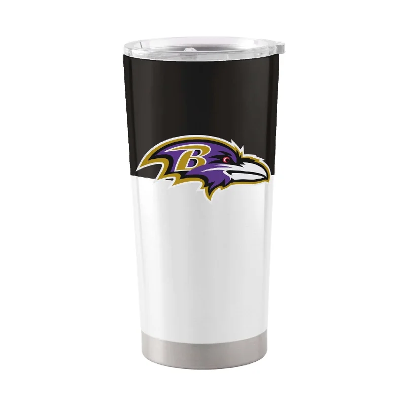 Personalized Team Mug-Baltimore Ravens 20oz Colorblock Stainless Tumbler