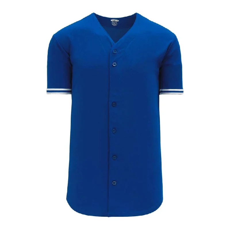 Commemorative Baseball Jersey-Pro Full Button Down Royal-White Jersey