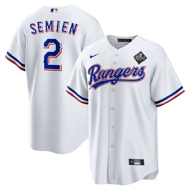 Throwback Baseball Jersey-Marcus Semien Texas Rangers World Series Jerseys