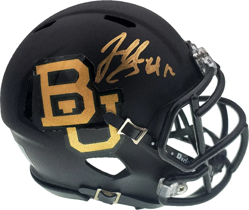 Windproof Football Helmet-Josh Gordon Autographed Baylor Bears Matte Black Speed Mini Helmet Beckett BAS Stock #131615