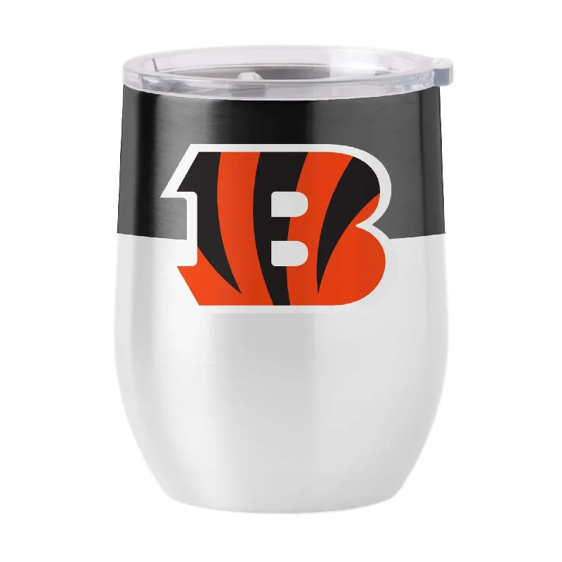 Shot Team Mug-Cincinnati Bengals Colorblock 16oz Stainless Curved Beverage