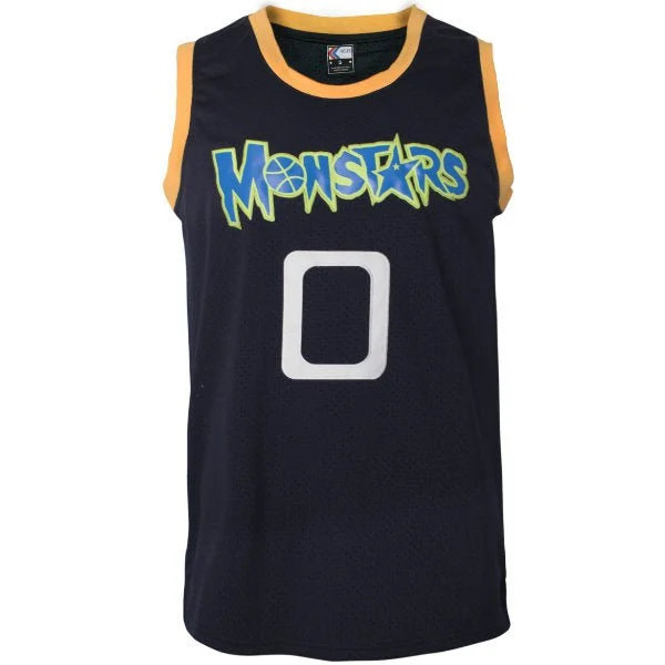 Blackout Basketball Jersey-Alien Monstars #0 Space Jam Tune Squad Jersey