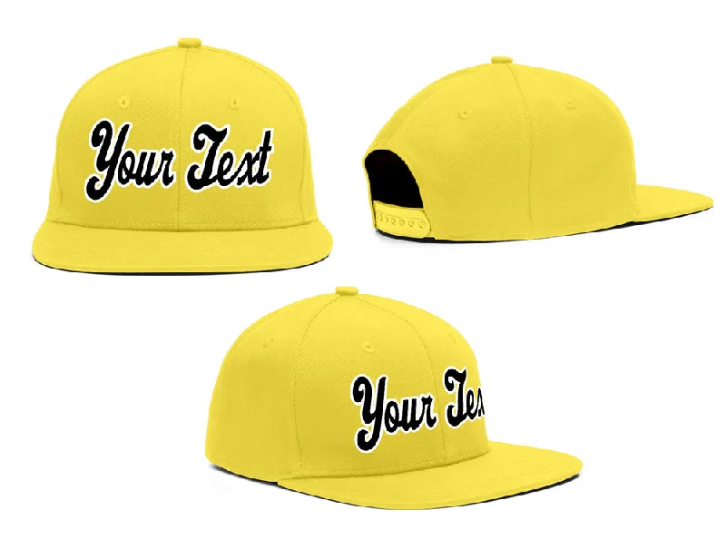 Minimalist Baseball Cap-Custom Yellow White-Black Casual Sport Baseball Cap