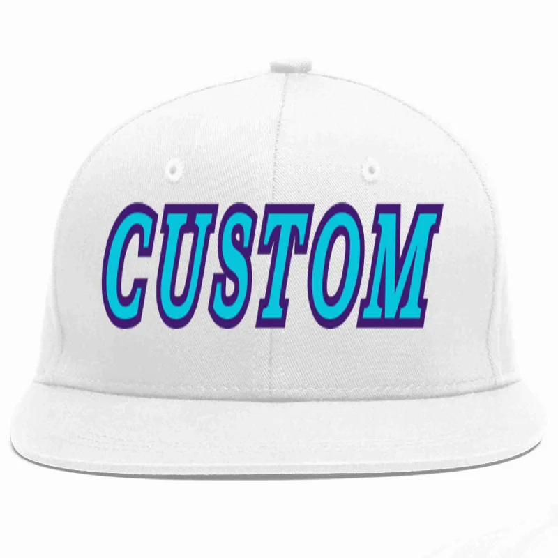 Suede Baseball Cap-Custom White Light Blue-purple Casual Sport Baseball Cap