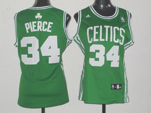 Mesh Basketball Jersey-Celtics 34 Pierce Green Women Basketball Jersey