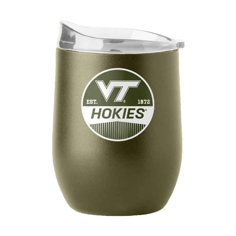 University Team Mug-Virginia Tech 16oz Badge Powder Coat Curved Beverage