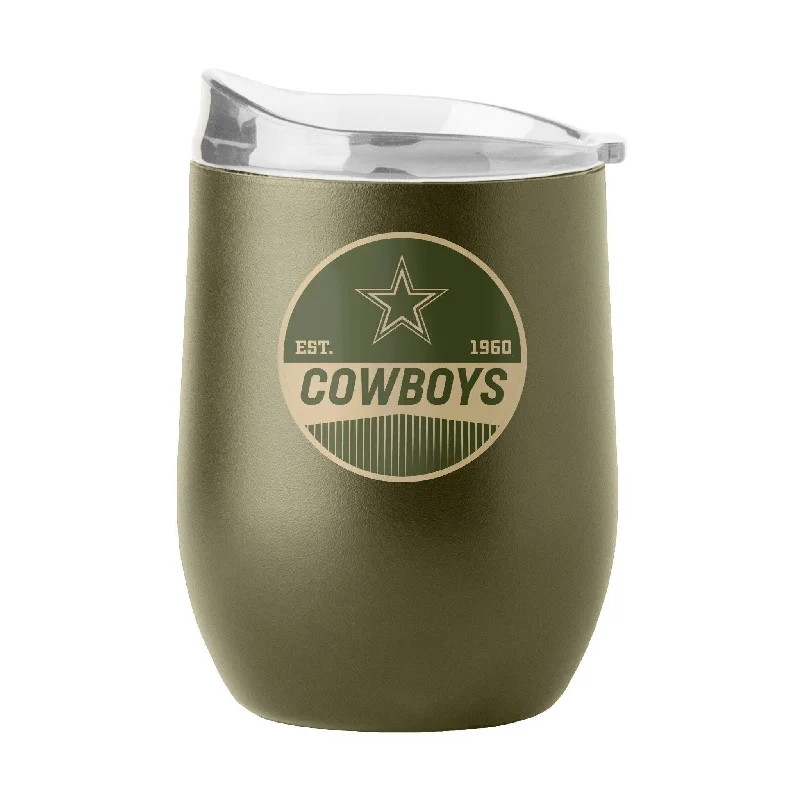 Sports Team Mug-Dallas Cowboys 16oz Badge Powder Coat Curved Beverage