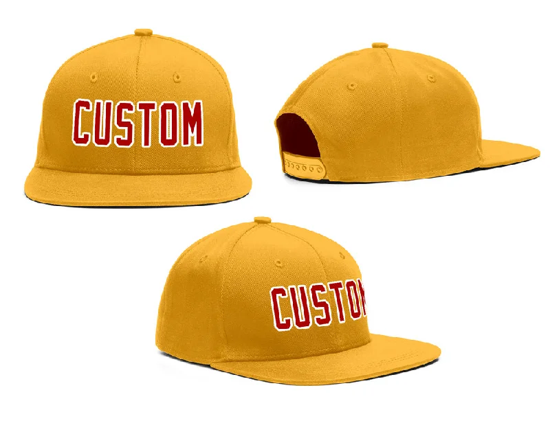 Beach Baseball Cap-Custom Yellow Red-White Outdoor Sport Baseball Cap