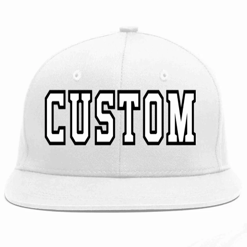 Minimalist Baseball Cap-Custom White White-Black Casual Sport Baseball Cap