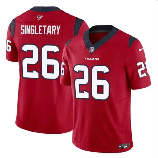 Replica Soccer Jersey-Men's Houston Texans #26 Devin Singletary Red 2023 F.U.S.E. Untouchable Football Stitched Jersey