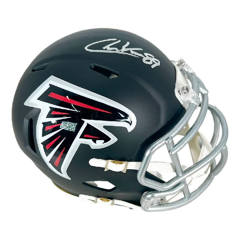 Detachable Visor Football Helmet-Charlie Woerner Signed Atlanta Falcons Speed Mini Football Helmet (Beckett)