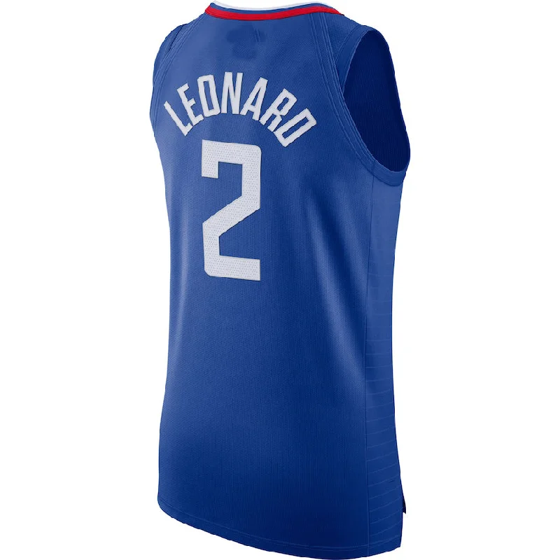 Two-Tone Basketball Jersey-LA.Clippers #2 Kawhi Leonard 2020-21 Authentic Jersey  Icon Edition Royal Stitched American Basketball Jersey